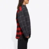 Flanelová košile s patchworkovým kostkovaným vzorem „Red Black“ 647364TJM136167