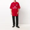 Fotbalové tričko Oversized „Red White“ 641666TJV056540
