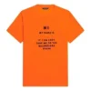 FW21 Elastické slim fit tričko s krátkým rukávem, oranžové 661705TKVH57513