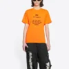 FW21 Elastické slim fit tričko s krátkým rukávem, oranžové 661705TKVH57513
