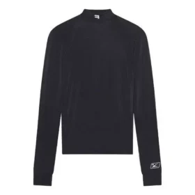 FW21 Sportovní tričko s dlouhým rukávem, úzký střih, černé 6617534B0B11077