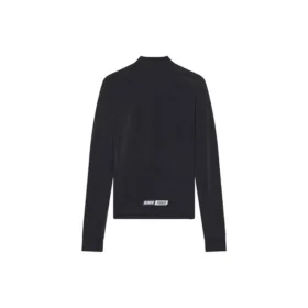 FW21 Sportovní tričko s dlouhým rukávem, úzký střih, černé 6617534B0B11077