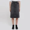 FW21 Sukně áčkového střihu „Washed Grey Denim“ 646913TBP477767