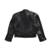 FW23 Dekonstruovaná bundy na zip „Black Soft Buffalo Skin“ 768749TMS031000