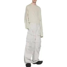 Široké Cargo kalhoty „Light Grey“ 746493TKP271400