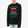 Jazyky Pletený svetr s kulatým výstřihem „Black Multicolor“ 646491T15952771