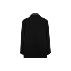 Kabát s dvojitým límcem z vlněné směsi „Black“ 626314TIU071000