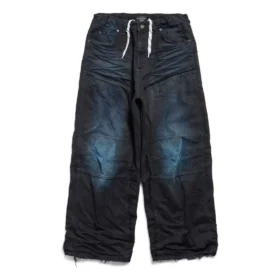 Kalhoty s dvojitými koleny „Dark Blue“ 809444TRW587150