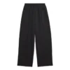 Kalhoty s elastickým pasem a rovnými nohavicemi „Black“ 743903TNT391000