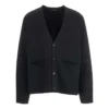 Kardigan s celoplošným logem v tónech stejné barvy „Black“ 720058T16611000
