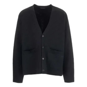 Kardigan s celoplošným logem v tónech stejné barvy „Black“ 720058T16611000