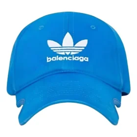 Kšiltovka Balenciaga x adidas Trefoil s logem Balenciaga „Blue White“ 723749410B2-4877