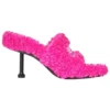 Kožešinové sandály s podpatky 80 mm „Pink“ 656632W2DO15096