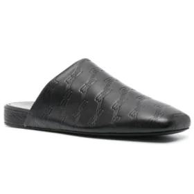 Kožené pohodlné pantofle BB „Black“ 743926WB7221000
