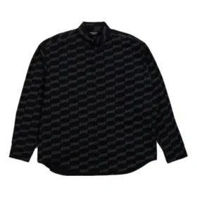 Košile s dlouhým rukávem a knoflíky s BB Monogram „Black“ 662983TML361269