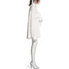 Košile s uzlovanými rukávy, oversized „White“ 768553TPO359000