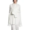 Košile s uzlovanými rukávy, oversized „White“ 768553TPO359000