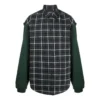 Kostkovaná flanelová košile s panely „Green“ 658936TCM013064