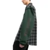 Kostkovaná flanelová košile s panely „Green“ 658936TCM013064
