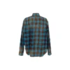 Kostkovaná flanelová oversized košile s dlouhým rukávem „Blue Red“ 715030TMM116305