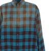 Kostkovaná flanelová oversized košile s dlouhým rukávem „Blue Red“ 715030TMM116305