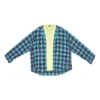 Kostkovaná košile a Tričko Trompe L’oeil „Blue Neon Yellow“ 699371TMM116305