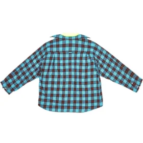 Kostkovaná košile a Tričko Trompe L’oeil „Blue Neon Yellow“ 699371TMM116305