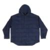 Kostkovaná košile s kapucí „Blue Navy“ 720109TNM354202