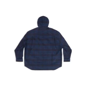 Kostkovaná košile s kapucí „Blue Navy“ 720109TNM354202