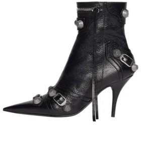 Kotníkové boty Cagole 90 mm „Black Arena Lambskin“ 694379WAD4E1081