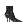 Kotníkové boty Cagole 90 mm „Black Arena Lambskin“ 694379WAD4E1081