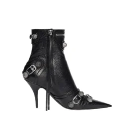 Kotníkové boty Cagole 90 mm „Black Arena Lambskin“ 694379WAD4E1081
