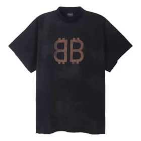 Kryptoměnové tričko Oversized „Black Faded“ 739028TOVN81055