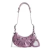 Le Cagole XS taška přes rameno s leopardím potiskem „Pink“ 6713092AAV75651