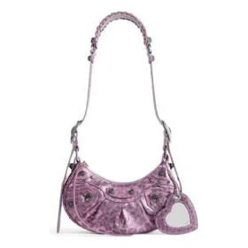 Le Cagole XS taška přes rameno s leopardím potiskem „Pink“ 6713092AAV75651