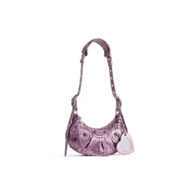 Le Cagole XS taška přes rameno s leopardím potiskem „Pink“ 6713092AAV75651