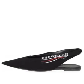 Ležérní baleríny Knife Slingback s potiskem loga „černé“ 500619W06001091