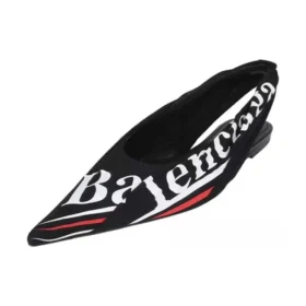 Ležérní baleríny Knife Slingback s potiskem loga „černé“ 500619W06001091