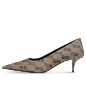 Lodičky BB Monogram s čtvercovým nosíkem 60 mm „Tan“ 707353W2I103020