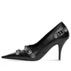 Lodičky Cagole 90 mm „Black Arena Lambskin“ 714252WAD4E1081