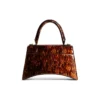 Malá kabelka Hourglass s potiskem želvoviny „Brown“ 5935462AAZK2126