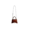 Malá kabelka Hourglass s potiskem želvoviny „Brown“ 5935462AAZK2126
