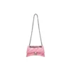 Malá prošívaná kabelka Crush s řetízkem „Pink“ 716351210J05812