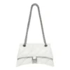 Malá prošívaná kabelka Crush s řetízkovým uchem „Optic White“ 716351210J09001