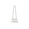 Malá prošívaná kabelka Crush s řetízkovým uchem „Optic White“ 716351210J09001