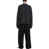 Mikina Oversized s kulatým výstřihem a dírkami „Black Faded“ 762718TPVD91055