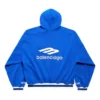 Mikina s kapucí 3B Football Polokošile „Royal Blue White“ 827939TTVQ84701