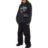 Mikina s kapucí 90/10, volný střih „Washed Black“ 674986TMVH41055