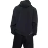 Mikina s kapucí 90/10, volný střih „Washed Black“ 674986TMVH41055