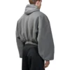 Mikina s kapucí a kulatým zipem Human Being „Dark Grey“ 827153TSVB91441